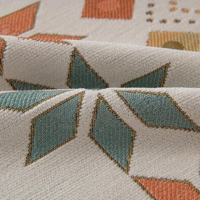 VClife Boho Couch Cover White Geometric Jacquard Sofa Cover 1 Piece Large Couch Covers for 2 Cushion Couch Sofa Washable Plush Chenille Sofa Protector for Living Room Bedroom 71x118 Inch - Image 7
