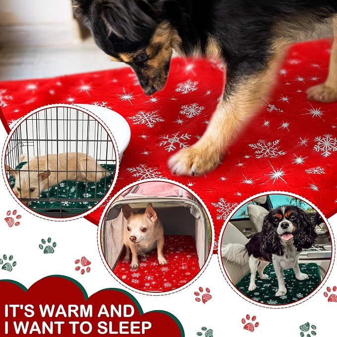 Tudomro 8 Pcs Guinea Pig Blankets Absorbent Washable Animal Fleece Bedding Cage Liners Waterproof Reusable Pet Pee Sleep Mat Pad Cover for Chinchilla Hamster Ferret(Snowflake,16 x 24 Inch) - Image 3