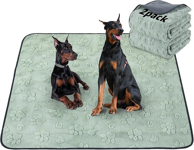 LOOBANI 2 Pack Extra Large Washable Pee Pads for Dogs 72"x72" | Reusable, Super Absorbent, Waterproof, Leakproof, Non Slip, Soft, For Potty Training, Playpen, Crates, Beds, Couches, Travel by LOOBANI