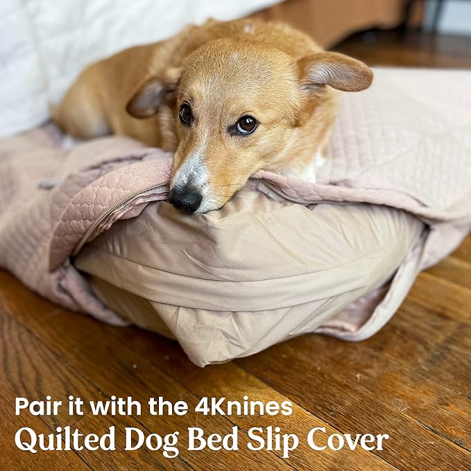 Dog Bed Cover – Waterproof Cover for Dog Bed – Heavy Duty, Machine Washable Zippered Liner – Durable, USA-Made Fabric for Pets – Ideal Pet Bedding Protector for Accidents and Messes - Round (Tan) - Image 3