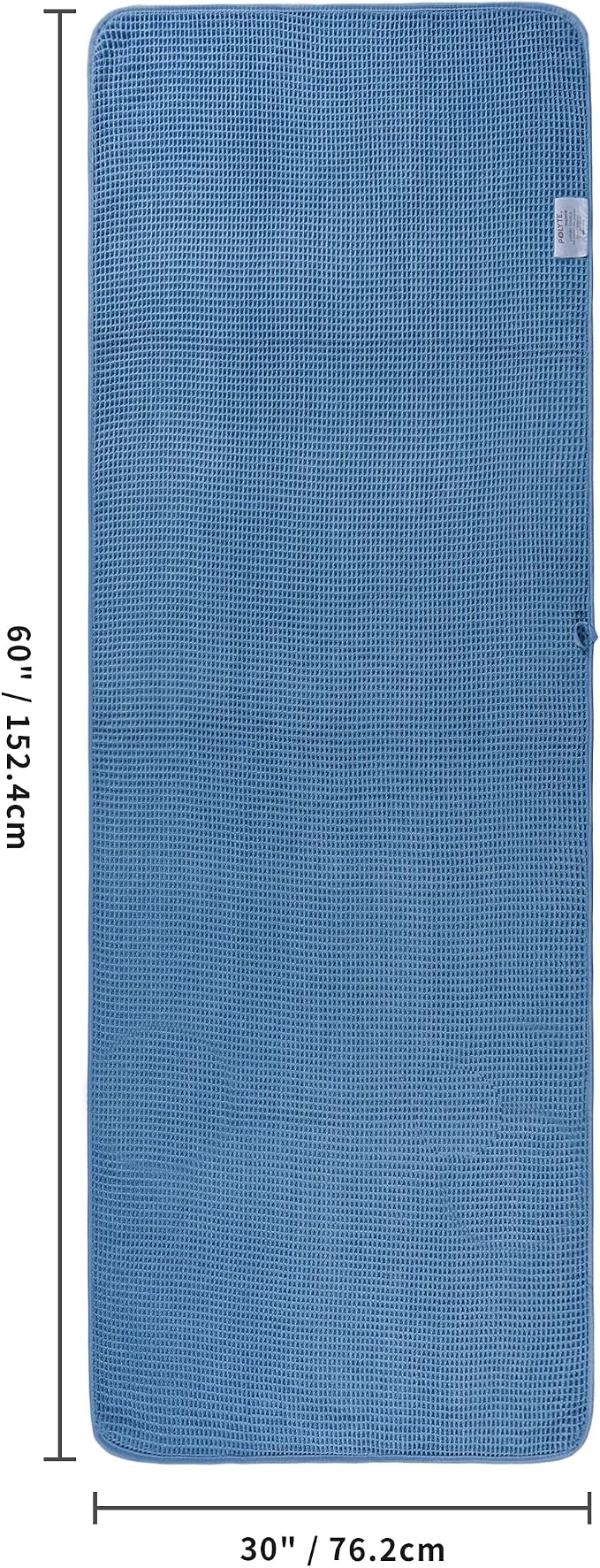 POLYTE 430 GSM Microfiber Oversize Quick Dry Lint Free Bath Towel, 60 x 30 in, 4 Pack (Waffle Weave) - Image 2