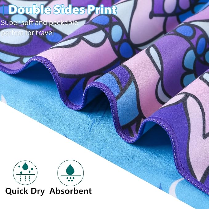 2 Pack Microfiber Oversized Lightweight Beach Towel 71"x32" XL Extra Large Thin Sand Free Towels Travel Swim Pool Yoga Gym Camping for Adults Women Men Beach Essentials Accessories Vacation Gift - Image 8
