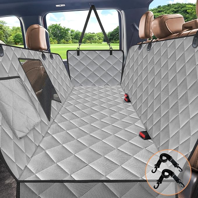 Kytely Dog Car Seat Cover XL, Heavy Duty Dog Seat Cover for Back Seat, 100% Waterproof Nonslip Hammock for Car with Side Flap, Scratch Proof Pet Back Seat Covers - Image 2