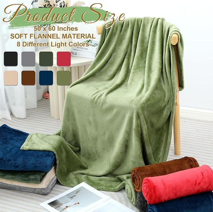 16 Pcs Flannel Fleece Throw Blanket Bulk 50 x 60 in Soft Fleece Throw Blankets Coral Bed Sofa Bulk Color Winter Warm Pet Blanket for Home Office Wedding Season Gift Homeless Donation (Dark Colors) - Image 2
