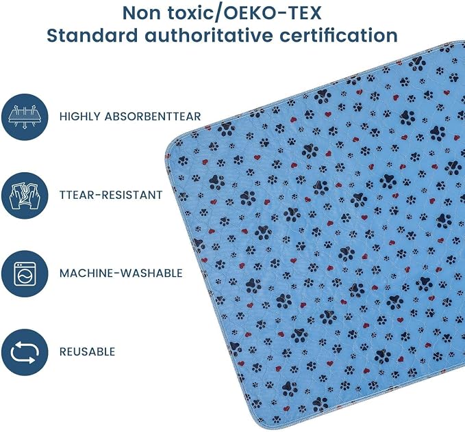 Washable Pee Pads for Dogs,2 Pack Extra Large 36"x72" Super Absorbent Reusable Puppy Pads,Non-Slip 100% Waterproof Dog Pee Pad,Pet Training Pads for Couch, Crate,Potty Training,Floor - Image 2