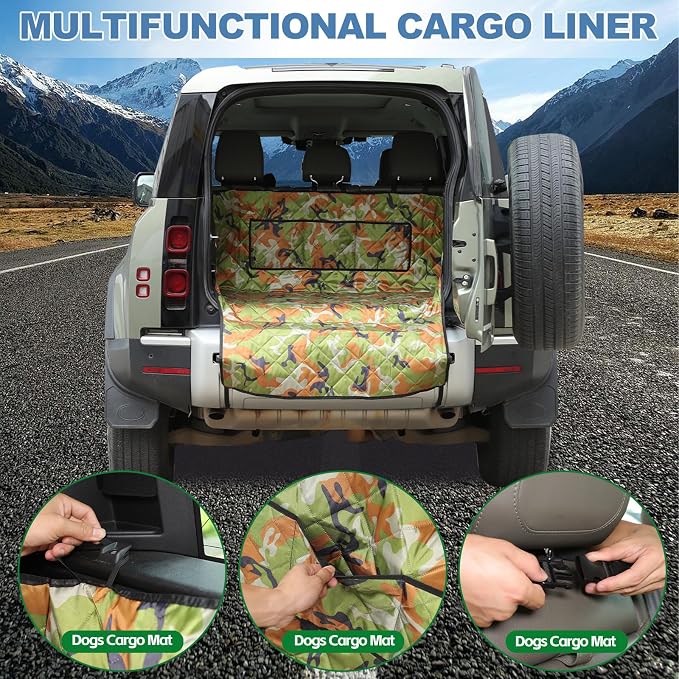 HAPPYHORSE Pet Dog Trunk Cargo Liner Compatible with Land Rover Defender 110 2020-2024 Cargo Cover Waterproof and Non-Slip Dog seat Cover Cargo Liner Area Protector Cover (Style C) - Image 4