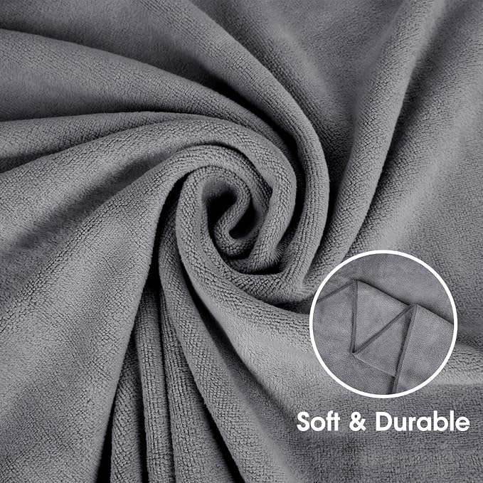 JML Bath Sheet Towels Set of 2, 40" x 80", Grey | Hanging Loop, Oversized, Soft Super Absorbent Fast Drying, Perfect for Shower, Sauna, Gym, Beach, Sport, Fitness, Yoga - Image 5