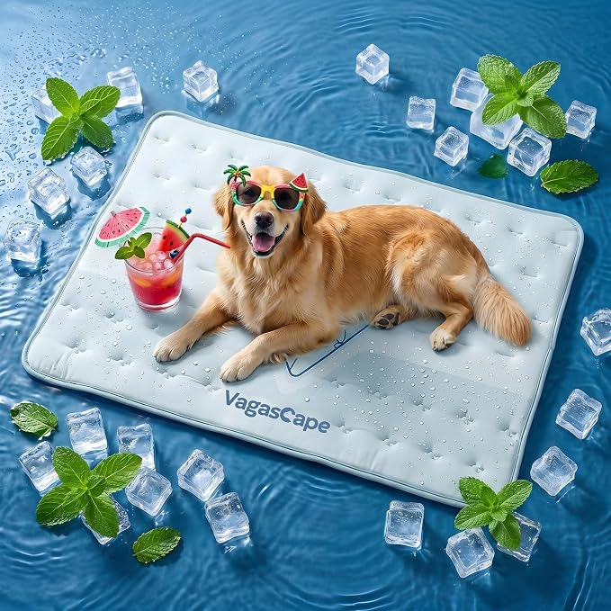 Vagascape 3.0 Supportive Double Sided Dog Cooling Mat | Thick Durable Pet Cooling Mat for Extra Large Pet, 47" x 28" Washable Cooling Mat for Dog Outdoor and Indoor by Vagascape