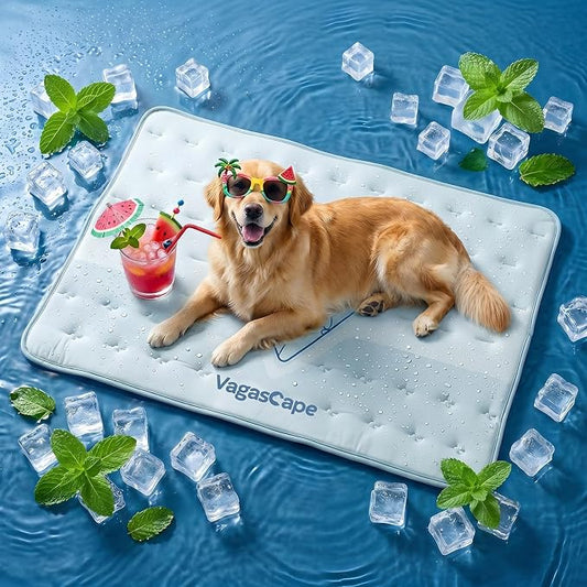 Vagascape 3.0 Supportive Double Sided Dog Cooling Mat | Thick Durable Pet Cooling Mat for Extra Large Pet, 47" x 28" Washable Cooling Mat for Dog Outdoor and Indoor by Vagascape