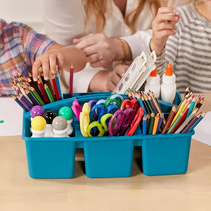 ECR4Kids 6-Compartment Large Plastic Caddy, Multipurpose Organization, Contemporary, 6-Pack - Image 7