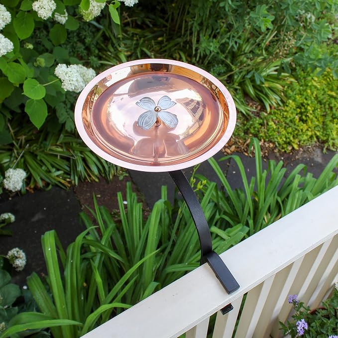 Achla designs Dogwood Birdbath with Rail Mount Bracket - Image 3