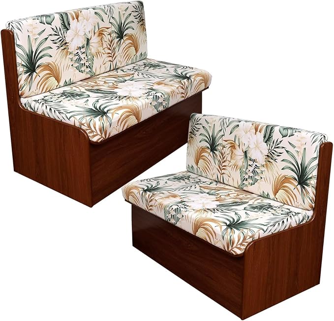 NILUOH RV Dinette Cushion Covers,Jacquard Camper Cushion Slipcovers Replacement Sofa Cushions Washable Slipcovers for Travel Trailer Couch (33, 2 Bench Cover & 2 Backrest Cover) by NILUOH