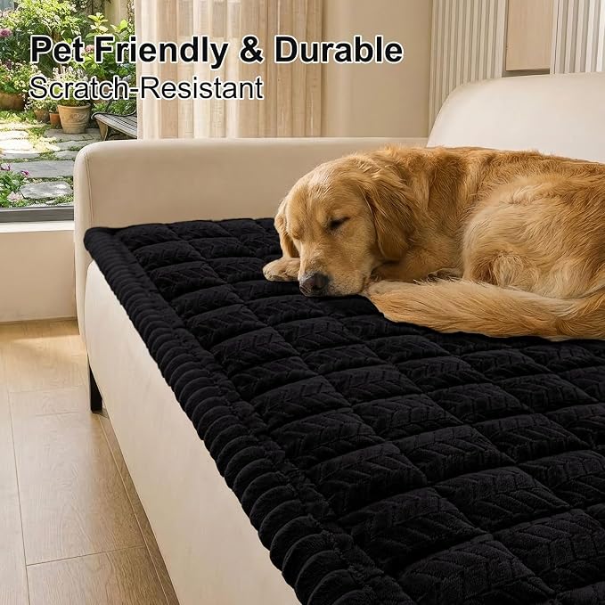 Smiry Couch Cover for Dogs, Non Slip Fuzzy Pet Sofa Covers Washable | Sofa Slipcovers for 2-3 Cushion Couch, Soft Thick Furniture Protector for Cats Dogs, Against Fur, Dirt, Scratch (35.4"x63") - Image 9