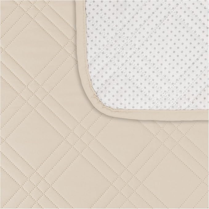 100% Waterproof Couch Cover for Dogs, Washable Anti-Slip Sofa Cover with Elastic Straps & Side Pockets, Quilted Furniture Protector for Kids & Pets (3 Cushion 68", Beige) - Image 4