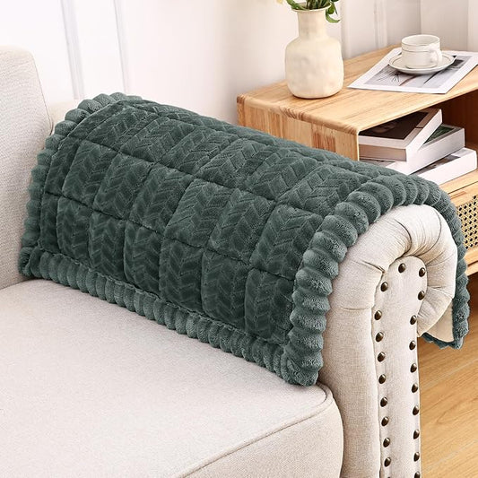 Smiry Couch Cover for Dogs, Non Slip Fuzzy Pet Sofa Arm Covers Washable | Sofa Slipcovers for Armrest & Backrest, Soft Thick Furniture Protector for Cats Dogs, Against Fur, Dirt (27.6"x27.6") by Smiry