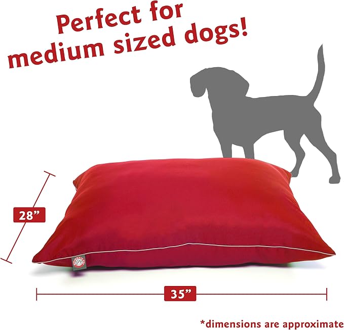 Majestic Pet 28-Inch by 35-Inch Super Value Pet Bed Medium, Red (Pack of 3) - Image 2