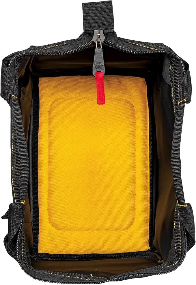 CAT 2 Piece 13-Inch and 16-Inch Wide Mouth Tool Bag, 18/3 Pockets for Tool Storage and Organization, Premium 1200D Water-Resistant Polyester Weave, Adjustable Shoulder Strap for 16-Inch Bag - 240160 - Image 4