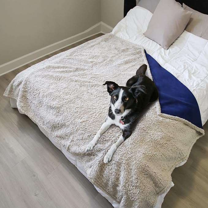 Kritter Planet Waterproof Reversible Pet Blanket for Dogs and Cats | 80 x 90 Inch, Waterproof Cover for Sofa and Bed, Washable Protection Against Fur, Dirt, Scratches and Everyday Messes - Image 5