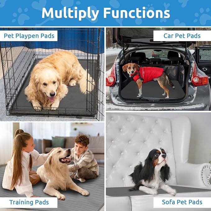 Washable Puppy Dog Pee Pad, 24"X36" 2pcs Reusable Puppy Pads, Waterproof Whelping Training Mat for Playpen Crate, Floor, Bed,Sofa and Trunk - Image 5