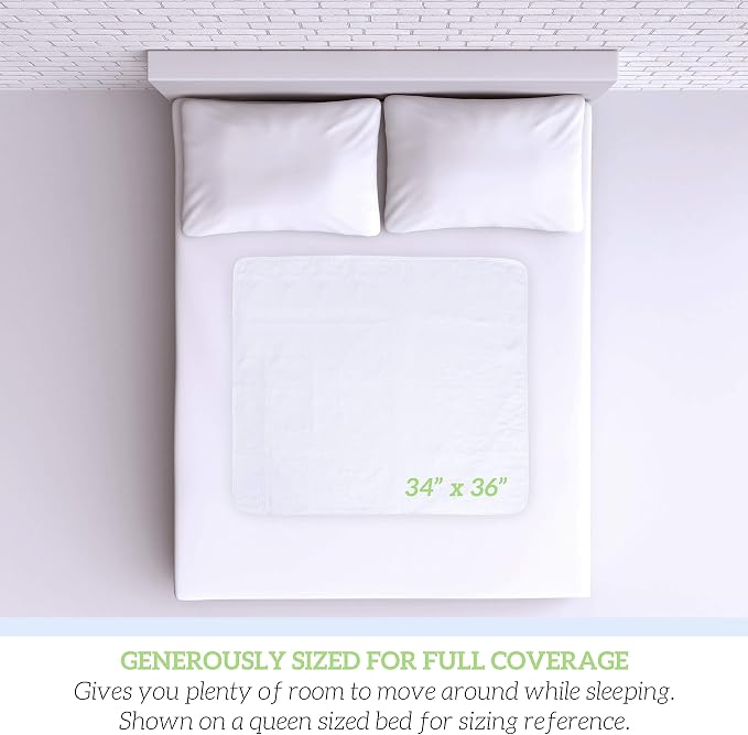 GREEN LIFESTYLE Washable Underpads 6 Pack + 2 Pack - Large Bed Pads, 34" x 36", for use as Incontinence Bed Pads, Reusable Pet Pads, Great for Dogs, Cats, Bunny, Seniors Bed Pad - Image 4