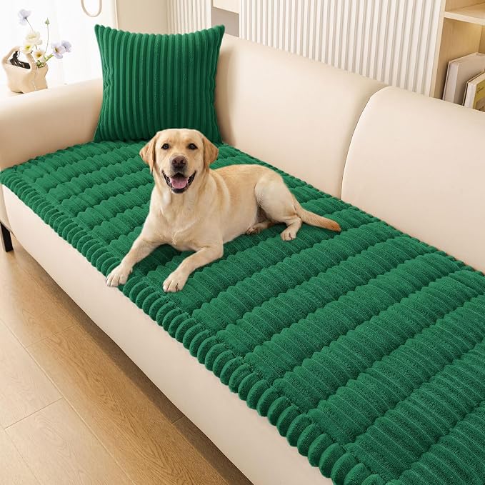 Smiry Couch Cover for Dogs, Non Slip Washable Sofa Protector for Pets | Soft Furniture Cover for Leather & Fabric Couches, Cozy Protect Against Fur, Dirt & Messes, Pet Friendly, 27.6"x88" by Smiry