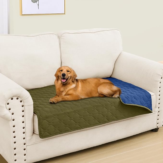 Smiry Waterproof Dog Bed Cover Blanket, Reversible Pet Blanket | Soft Reversible, Washable Leakproof Cats Dogs Couch Cover for Sofa, Couch, Furniture (30x53 Inch) by Smiry
