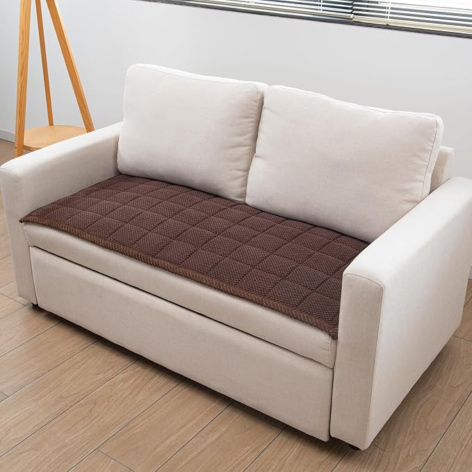 Pet Couch Covers,Couch Cover for Dogs Washable,Anti Slip Dog Sofa Covers Couch Protector Sofa Mat,Seat Cover,Dog Mat,Pet Pad for Furniture 1 Piece (Brown, 21''x39''/Rectangular) by TAOMOCASTL