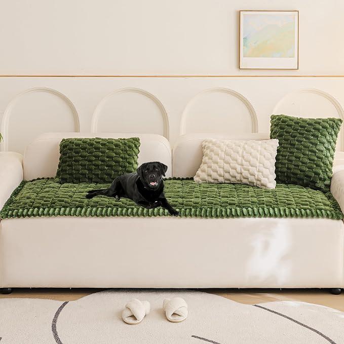 Pet Couch Cover Washable Sofa Protector Covers for Dogs Non Slip Dog Mat | Thick Flannel & Anti-Slip Backing, Protects Furniture from Pet Hair, Dirt and Messes, Fits Leather & Fabric Sofa and Loveseat - Image 2