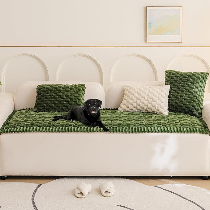 Pet Couch Cover Washable Sofa Protector Covers for Dogs Non Slip Dog Mat | Thick Flannel & Anti-Slip Backing, Protects Furniture from Pet Hair, Dirt and Messes, Fits Leather & Fabric Sofa and Loveseat - Image 2