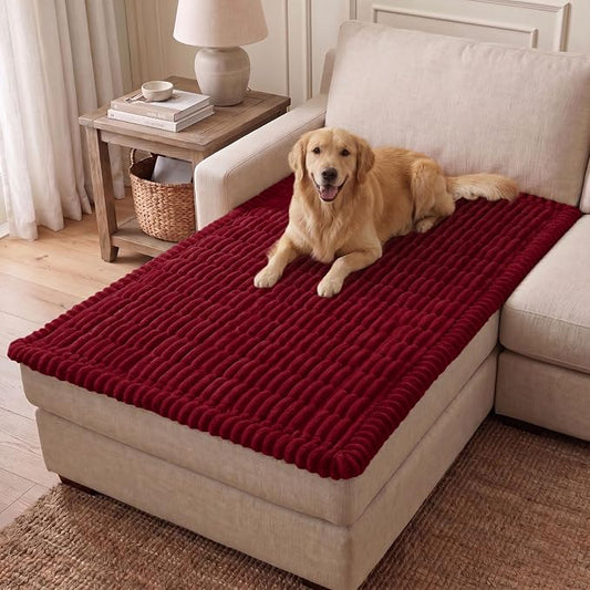 hyha Couch Cover for Dogs, Washable Non Slip Plush Flannel Sofa Protector | Thick Flannel, Silicone Anti-Slip Backing, Pet Hair & Scratch Protection, Fits Sofa & Loveseat (43" x 63") by hyha