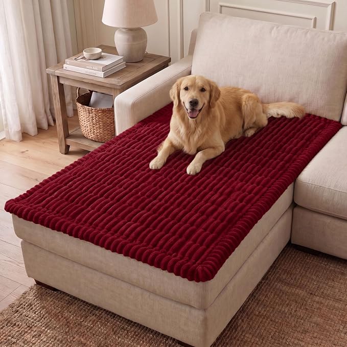 hyha Couch Cover for Dogs, Washable Non Slip Plush Flannel Sofa Protector | Thick Flannel, Silicone Anti-Slip Backing, Pet Hair & Scratch Protection, Fits Sofa & Loveseat (43" x 82.7") by hyha