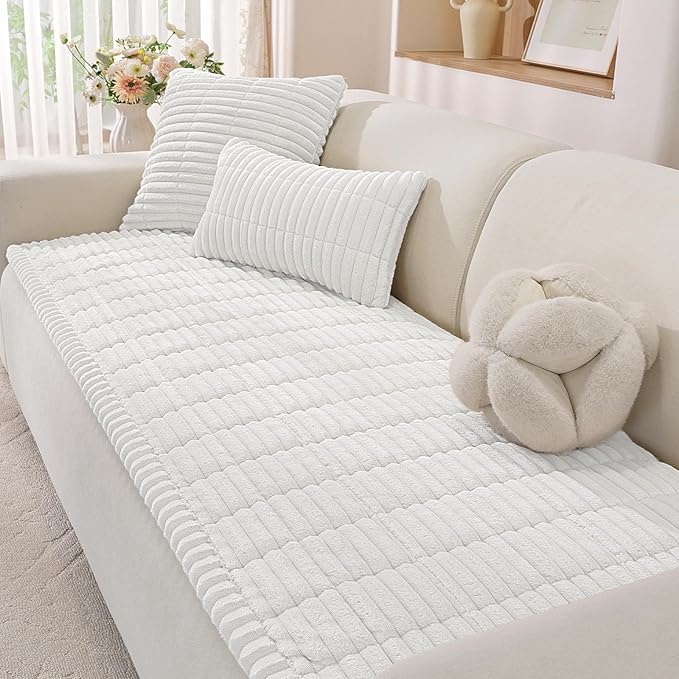 Couch Cover for Dogs,Washable Non-Slip Pet Friendly Sofa Protector | Thick Flannel Sofa Cover,Nonslip, Washable,Anti-Pilling,Pet Friendly,for Dogs & Cats,Cozy Protect Against Fur,27.6" x 70.9" by YSTELLAA