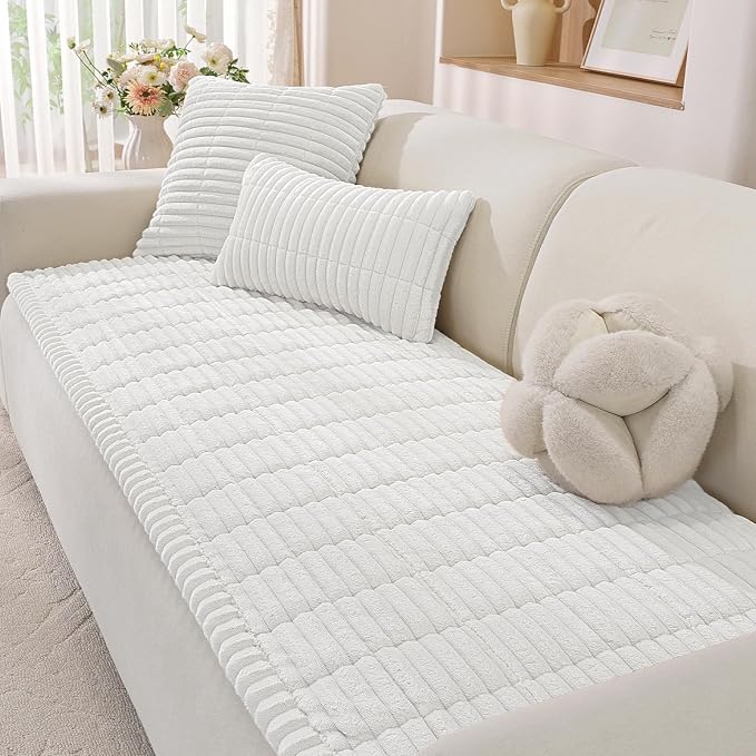 Couch Cover for Dogs,Washable Non-Slip Pet Friendly Sofa Protector | Thick Flannel Sofa Cover,Nonslip, Washable,Anti-Pilling,Pet Friendly,for Dogs & Cats,Cozy Protect Against Fur,27.6" x 70.9" by YSTELLAA