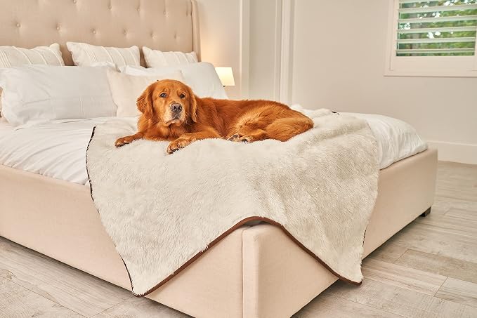 PAW BRANDS PupProtector Waterproof Throw Blanket, Short White, 60x50 | Waterproof, machine washable — protects couches, beds & car seats - Image 5