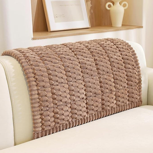 Royhom Couch Cover for Dogs Washable，Non Slip Sofa Protector for Pets | Durable & Easy Care, Soft Furniture Cover for Leather & Fabric Couches Against Claws, Spills & Fur, 35.4x35.4 Inch, Brown by Royhom