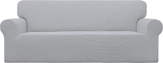 Easy-Going Stretch Oversized Sofa Couch Slipcover Washable Silver Gray | 1-Piece Extra large Sofa Cover Furniture Protector Couch Soft with Bottom for Kids, Polyester Spandex Jacquard by Easy-Going