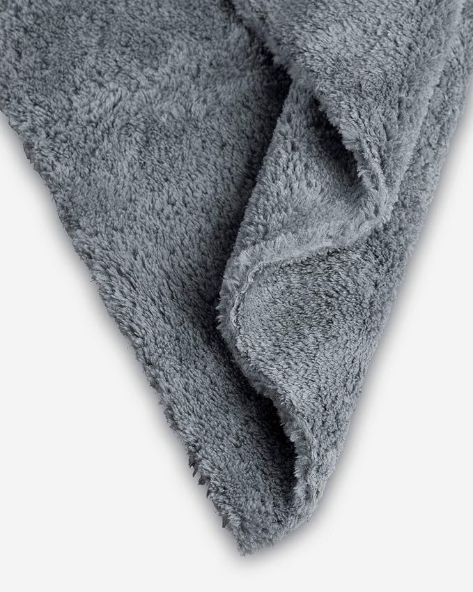 Adam's Borderless Grey Microfiber Towel (12pk) - Premium Ultra Soft Car Detailng Towel Cloths, 480gsm - Safe for Car Wash, Home Cleaning & Pet Drying Cloths (16 Inch x 16 Inch) - Image 3