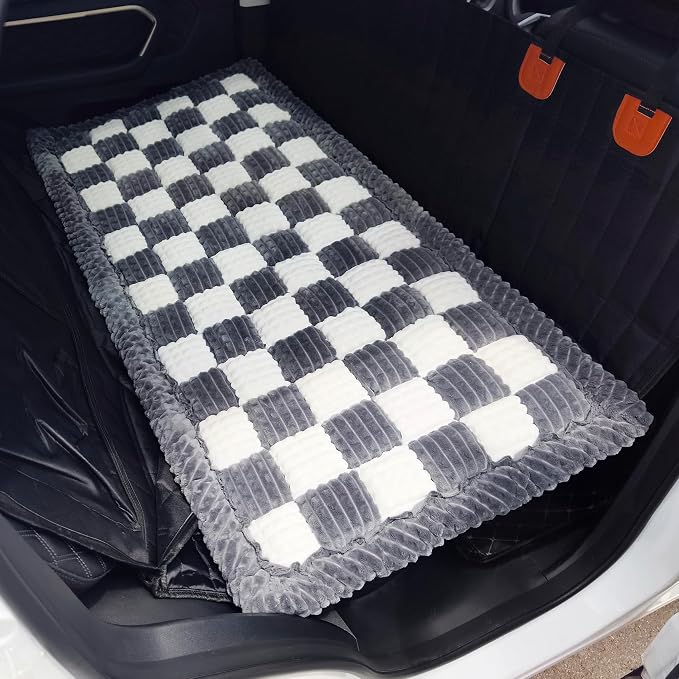 Dog Bed for Car, Backseat Pet Bed Mat, Dog Seat Cover for Car Back Seat, Non-Slip Travel Pet Mat, Fit for Backseat Extenders and Seat Covers (Gray&White, 24.8x54inch) by HOMEREFROM