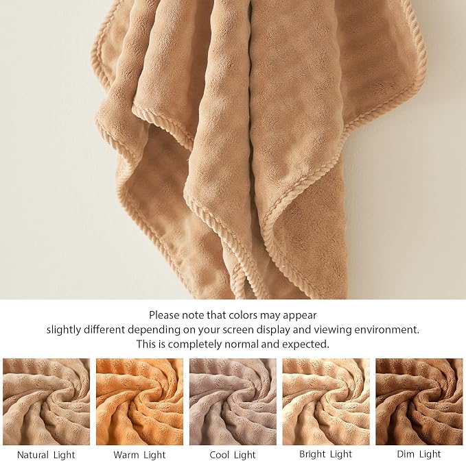 COZYART Lint Free 8 Pcs Bathroom Towels Set Ultra Soft Microfiber Tan | Fluffy, Thick, Highly Absorbent, Fast Dry, No Shedding, No Pilling, Fade Resistant, Durable, Long-lasting - Image 7