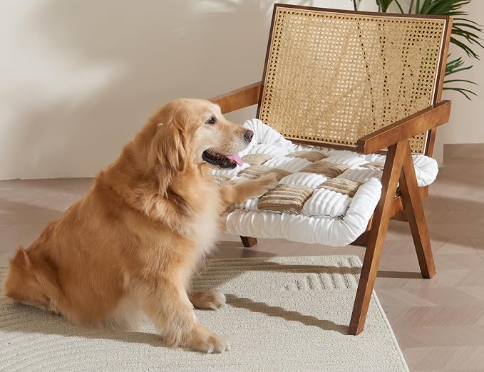 Couch Cushion Cover for dog Sofa Cover Washable Pet Love Seat Couch Covers for Sofa Slipcovers Couch Protector Blanket for Dog Sofa Cushion Covers for Pet Washable Pad Light Brown 70x70cm/27.6x27.6in - Image 7