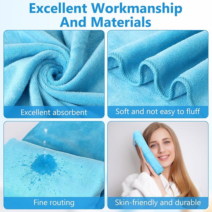 SmoothNovelty 16 Pack Microfiber Bath Towels Bulk 27'' x 60'' Oversized Beach Towel Highly Absorbent Extra Large Soft Drying for Shower Pool Salon Sauna Bathroom Gym Party (Simple,Multicolor) - Image 3