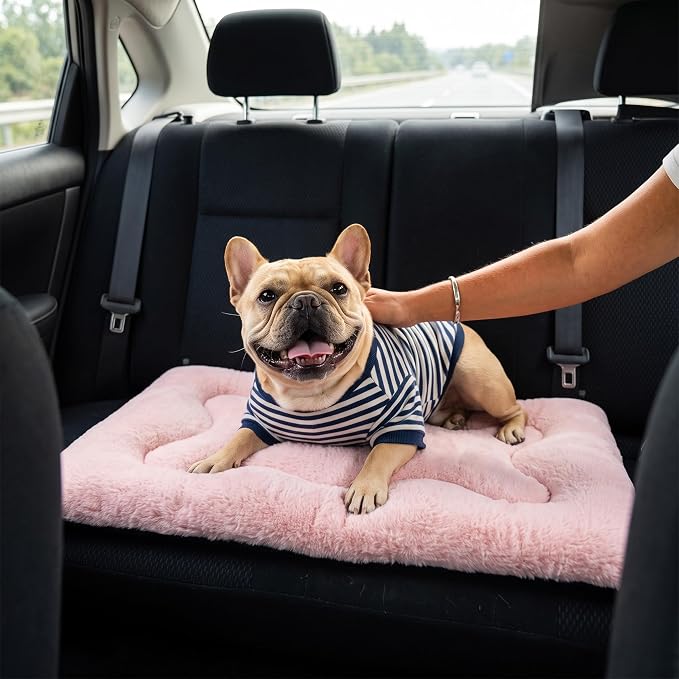 Dog Bed 30" for Metal Crate Pad, Washable Kennel Mat for Medium Dogs & Pets | Soft faux rabbit fur, non-slip,machine wash/dry, plush cushioning, for crates, floors & travel, multiple sizes for all breeds - Image 9
