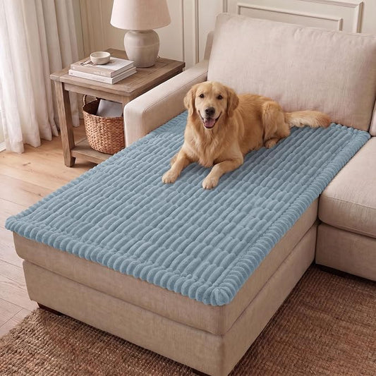 hyha Couch Cover for Dogs, Washable Non Slip Plush Flannel Sofa Protector | Thick Flannel, Silicone Anti-Slip Backing, Pet Hair & Scratch Protection, Fits Sofa & Loveseat (43" x 82.7") by hyha