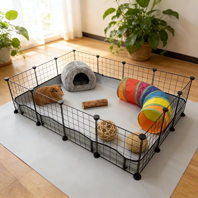 Guinea Pig Cage Liner Tarp Bottom Waterproof and Washable Base Also for Rabbits, Bunny, Chinchesillas, Hedgehog, Ferrets and Other Small Animals(36x48 inches) - Image 2