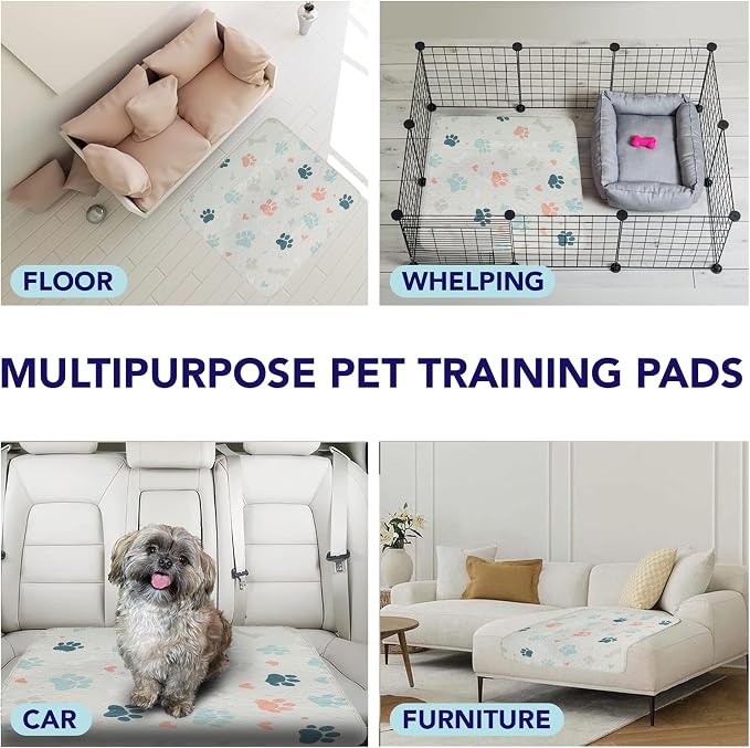 PUPIBOO Washable Pee Pads for Dogs and Cats - Super Absorbent Reusable Puppy Training Pads - 100% Waterproof, Leak-Proof & Non-Slip Whelping Pads for Pet Housebreaking - Image 4