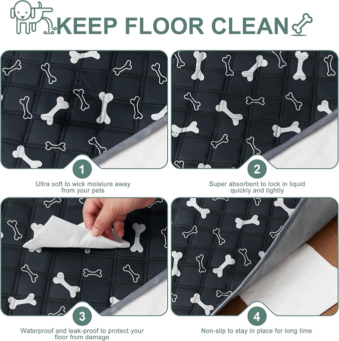Eterish Reusable Washable Pee Pads for Dogs Large/Extra Large 36'' x 41'' 2 Pack, Absorbent Pet Puppy Dog Training Pads Non-Slip, Waterproof Whelping Potty Pads for Dogs Leak-Proof - Image 3