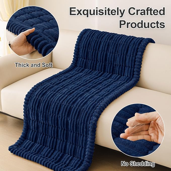 hyha Couch Cover for Dogs, Washable Non Slip Plush Flannel Sofa Protector | Thick Flannel, Silicone Anti-Slip Backing, Pet Hair & Scratch Protection, Fits Sofa & Loveseat (43" x 82.7") - Image 8