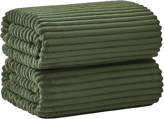 2 Piece Bath Sheets, 40"x80" Bath Towels, Olive Green | Extra-large size, Quick dry, Highly Absorbent, Lint Free，shower towels for bathroom gym spa，Big and Tall users by NALIVO