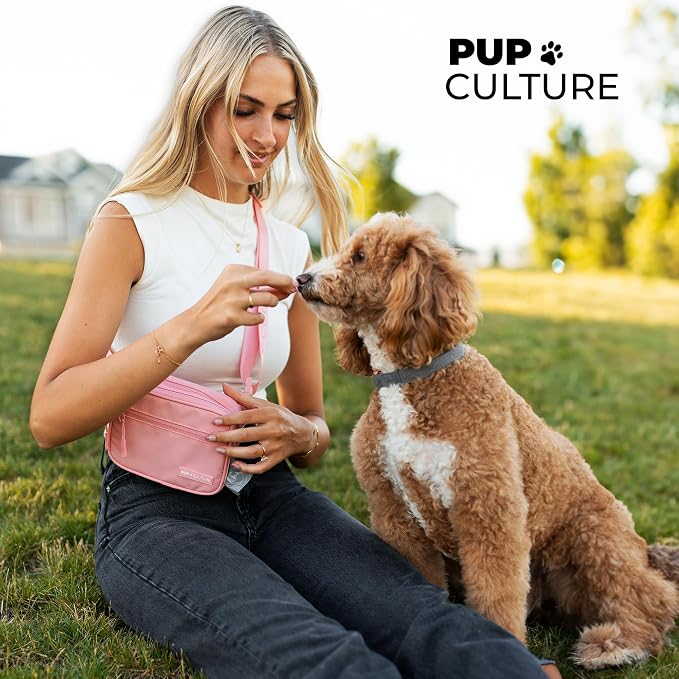 Pup Culture Dog Treat Pouch with Poop Bag Dispenser and Removable Treat Pouch | Cross Body Dog Walking Bag | The Perfect Puppy Training Tool and Even Better Gift - Image 7