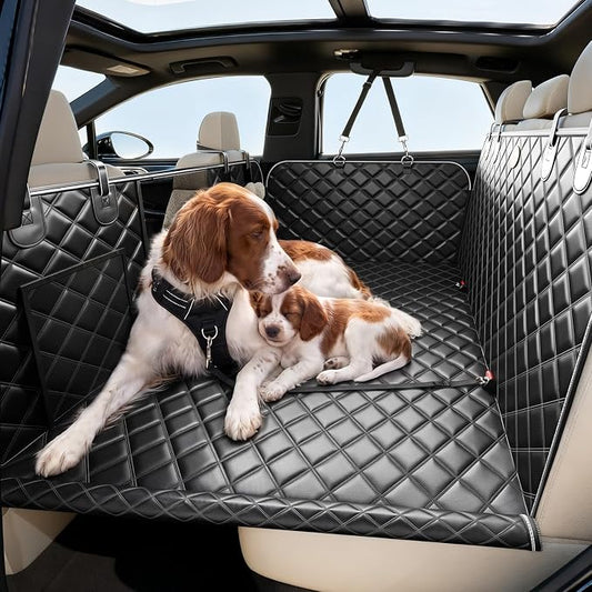 PetDance Car Back Seat Extender for Dogs,【Hard Bottom But Soft Touch】 | Thick Support Foam,【600LBS】Car BacSeat Cover,100% Waterproof Anti-Scratch Hammock for Sedan | Mid-Size & Compact SUV/Truck by PetDance
